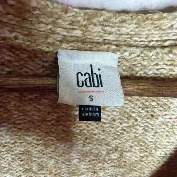 Cabi Tilt Cardigan Sweater Style 3886 Gray Camel Sz Small - Picture 4 of 8